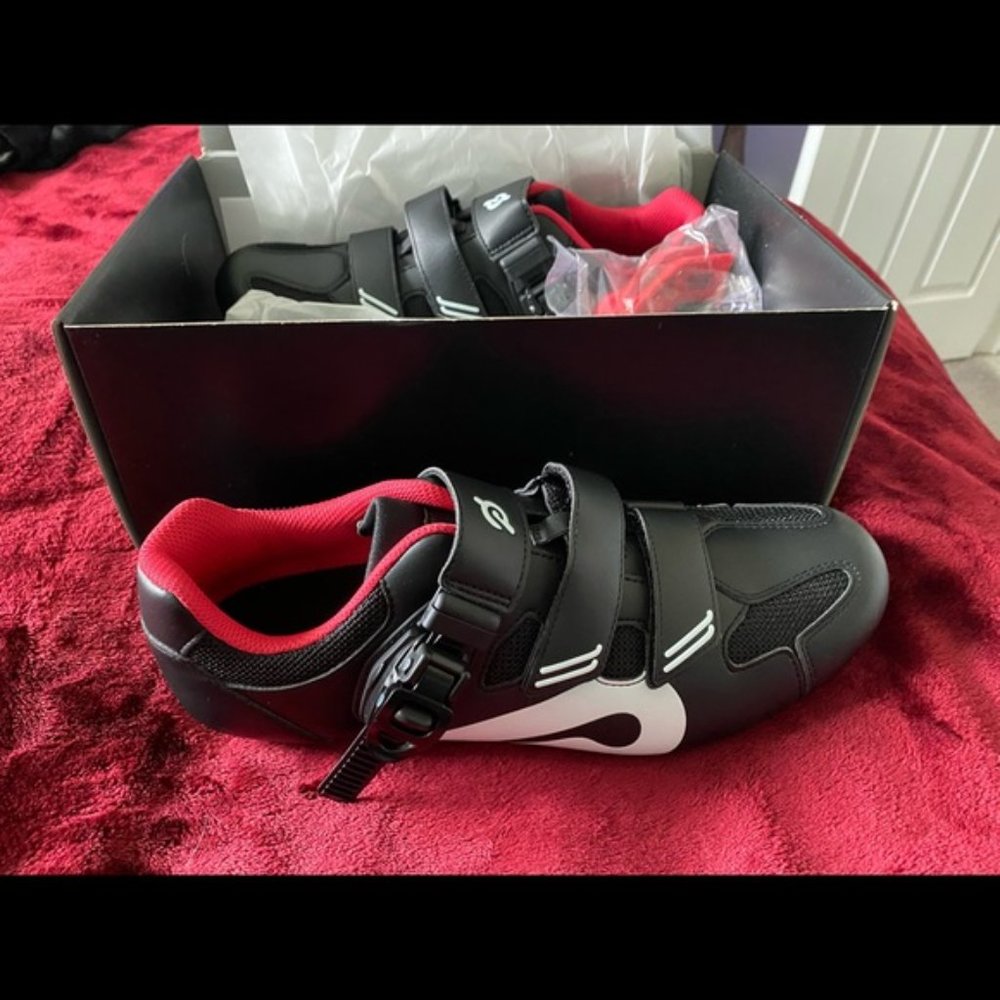 Brand new Peloton cycling shoes with cleats.  Size 40.